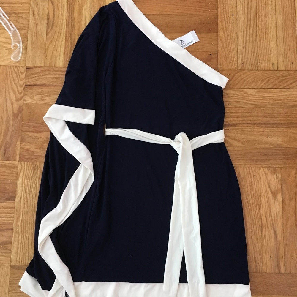 Foreign Exchange One Shoulder Kimono Dress